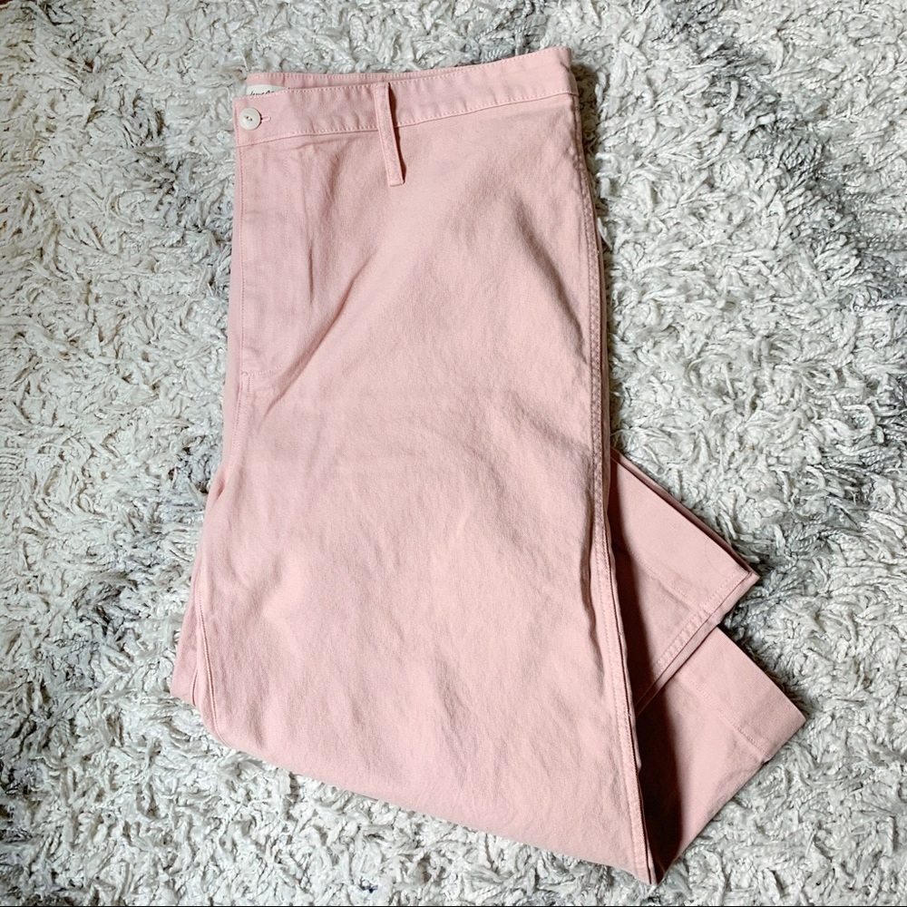 Madewell Plus Petite Emmett Wide-Leg Crop Pants.